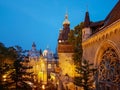 Medieval Gothic Renaissance castle Vajdahunyad in Budapest Royalty Free Stock Photo