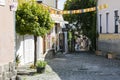 The streets of the tourist town of Szentendre with shops and restaurants. Royalty Free Stock Photo