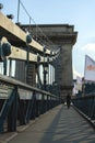 12.06.2019. Budapest, Hungary. A look on old the Chain Secheni Bridge and on an environment around it. The tourist place in Europe Royalty Free Stock Photo