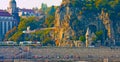 Budapest, Hungary ,mai 15, 2019 ,Liberty Bridge in Budapest ,Panorama of Budapest, Hungary, with the Chain Bridge and the