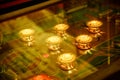 Budapest, Hungary - March 25, 2018: Pinball game museum. Pinball machine table close up view of retro vintage ball