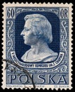 Stamp printed by Poland shows portrait of Frederic Chopin Royalty Free Stock Photo