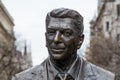 Budapest, Hungary - March 25, 2018: Statue of Ronald Reagan near the Hungarian Parliament building in government Royalty Free Stock Photo