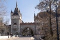 Gate of the Vajdahunyad Castle, Budapest, Hungary Royalty Free Stock Photo