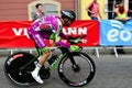 Individual speed tiral at the Giro d`Italia 105 bicycle race in Budapest, Hungary Royalty Free Stock Photo