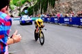 Individual speed tiral at the Giro d`Italia 105 bicycle race in Budapest, Hungary Royalty Free Stock Photo