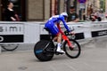 Individual speed tiral at the Giro d`Italia 105 bicycle race in Budapest, Hungary Royalty Free Stock Photo