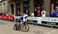 Individual speed tiral at the Giro d`Italia 105 bicycle race in Budapest, Hungary Royalty Free Stock Photo