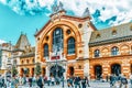 BUDAPEST,HUNGARY-MAY 06,2016:Great Market Hall or Central Market HallHungarian-Nagyvasarcsarnok-largest and oldest indoor market Royalty Free Stock Photo