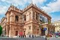 BUDAPEST, HUNGARY-MAY 02, 2016:Hungarian State Opera House is a Royalty Free Stock Photo