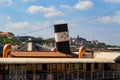 The  restaurant boat. World Heritage Site. Royalty Free Stock Photo