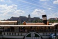 The  restaurant boat. World Heritage Site. Royalty Free Stock Photo