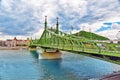 BUDAPEST, HUNGARY-MAY 06, 2016: Liberty Bridge in Budapest,bri Royalty Free Stock Photo