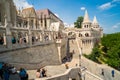 People visiting the Fisherman`s Bastion in Budapest,Hungary Royalty Free Stock Photo