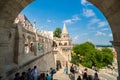 People visiting the Fisherman`s Bastion in Budapest,Hungary Royalty Free Stock Photo