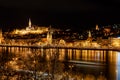 Budapest. Budapest, Hungary at night view. Buda castle