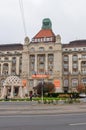 Budapest, Hungary - Nov 6, 2019: Famous Danubius Hotel Gellert in the Hungarian capital. Art Nouveau hotel building with adjacent
