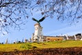 Budapest, Hungary - Nov 6, 2019: Statue of the Turul bird on the Royal Castle. Mythological bird of prey mostly depicted as a hawk