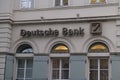 Budapest, Hungary - 1 November 2021: Deutsche Bank sign outdoor building, Illustrative Editorial