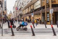 BUDAPEST, HUNGARY - NOVEMBER 08, 2019: The `Fashion street` with Christmas decorations in Budapest Royalty Free Stock Photo