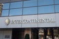 Budapest, Hungary - 1 November 2021: Intercontinental hotel sign, Illustrative Editorial Royalty Free Stock Photo