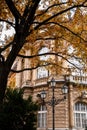 Budapest, Hungary - November 2016: Medieval Vajdahunyad castle in Varosliget public park in Budapest, Hungary