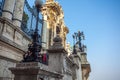 Budapest, Hungary - November 11, 2018: stone gate and fence Buda royal castle Budapest Royalty Free Stock Photo