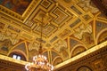 Budapest, Hungary - October 09, 2014: ceilings in a Book Cafe - Lotz Terem on the second floor of the Alexandra bookshop