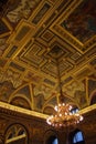 Budapest, Hungary - October 09, 2014: ceilings in a Book Cafe - Lotz Terem on the second floor of the Alexandra bookshop