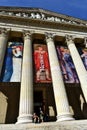 the Museum of Fine Arts in Budapest. painting Exhibition of Renoir. stone exterior with large columns