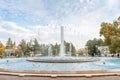 BUDAPEST, HUNGARY - OCTOBER 29, 2015: Musical Fountain in Margaret Island, Budapest, Hungary Royalty Free Stock Photo