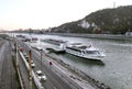 River boat on the river Danube in Budapest Royalty Free Stock Photo