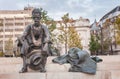 BUDAPEST, HUNGARY - OCTOBER 26, 2015: Poet Attila Jozsef statue in Budapest, Hungary,