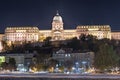 BUDAPEST, HUNGARY - OCTOBER 30, 2015: Royal Palace in Budapest, Hungary. Night photo shoot.