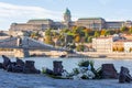 Budapest, Hungary - October 2021: Shoes on Danube embankment Memorial to World War II victims Royalty Free Stock Photo