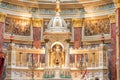 BUDAPEST, HUNGARY - OCTOBER 30, 2015: St. Stephen's Basilica in Budapest. Altar Royalty Free Stock Photo