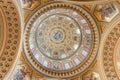 BUDAPEST, HUNGARY - OCTOBER 26, 2015: St. Stephen's Basilica in Budapest. Interior Details. Ceiling elements Royalty Free Stock Photo