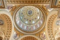 BUDAPEST, HUNGARY - OCTOBER 26, 2015: St. Stephen's Basilica in Budapest. Interior Details. Ceiling elements Royalty Free Stock Photo