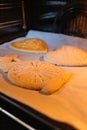 Budapest, Hungary - October 19, 2109: Traditional home-made gingerbread baking. Gingerbread made with press technique baking in