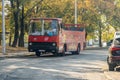 Budapest, Hungary - Old Ikarus bus converted to a sightseeing tour bus