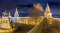 Budapest, Hungary - Panoramic shot of the beautiful Fisherman`s Bastion