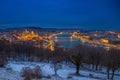 Budapest, Hungary - Panoramic skyline view of the Buda Castle R Royalty Free Stock Photo