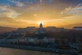 Budapest, Hungary - Panoramic skyline view of Buda Castle RoyalBudapest, Hungary - Panoramic skyline view of Buda Castle Royal Pal Royalty Free Stock Photo