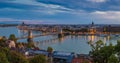 Budapest, Hungary - Panoramic skyline view of Budapest taken from Buda Castle at dawn