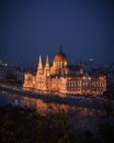 Budapest Hungary Parliament building night photography