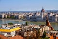 Budapest, Hungary: Scenic View of the Old City and the Danube River Royalty Free Stock Photo
