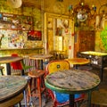 Szimpla Kert ruin bar interior in Budapest Royalty Free Stock Photo