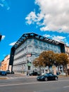 View of the landmark House of Terror Museum, Budapest, Hungary. A memorial to the victims of the fascist and communist regimes Royalty Free Stock Photo