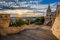 Budapest, Hungary - Staircase of the famous Fisherman Bastion on a beautiful sunny morning