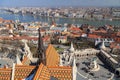 Budapest, Hungary sunset view with Danube river, Parliament, Castle. View from Gellert Hill Royalty Free Stock Photo